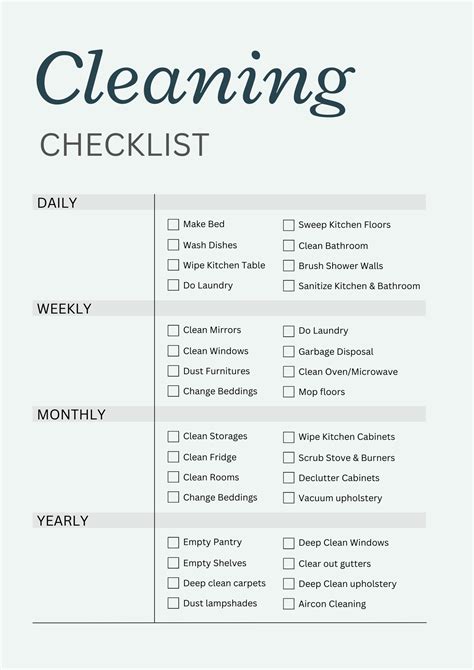 house cleaning guidelines
