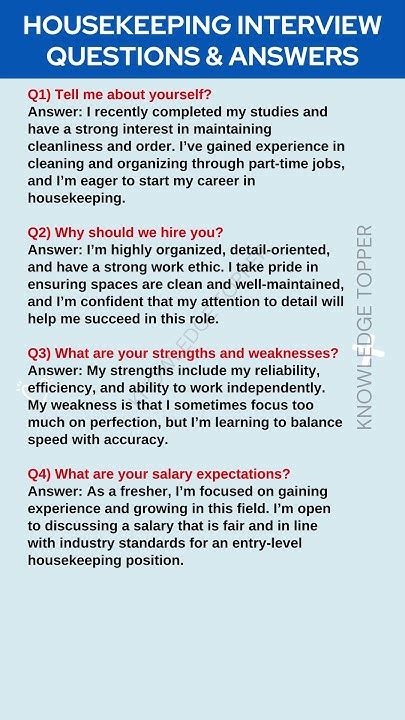 housekeeping interview questions and answers in hindi