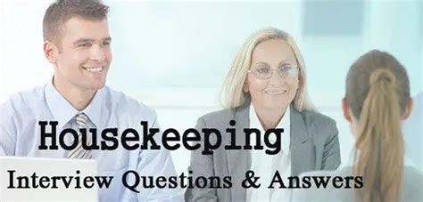 housekeeping interview questions and answers pdf