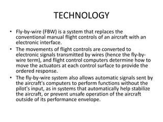 how are the electronic signals transmitted in a fbw system