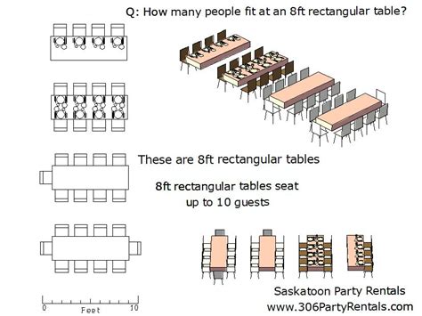 how big is a 8ft rectangular table