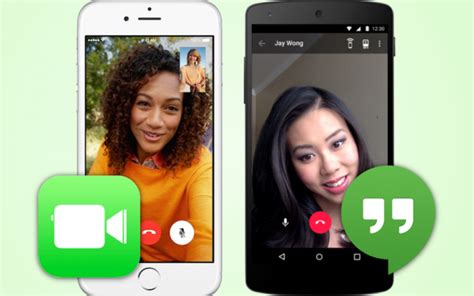 how can an android and an iphone facetime