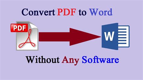 how can i convert pdf to word without any software
