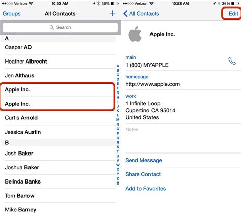 how can i delete duplicate contacts on iphone