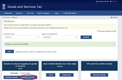 how can i download gstr 1 file in excel from gst portal