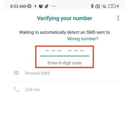 how can i get a whatsapp verification code if my phone is broken