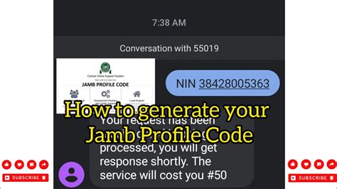 how can i get my jamb profile code with a new number