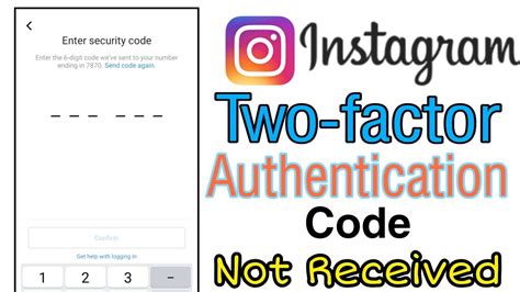 how can i get my two factor authentication code for instagram