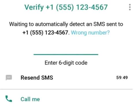 how can i get whatsapp verification code by sms