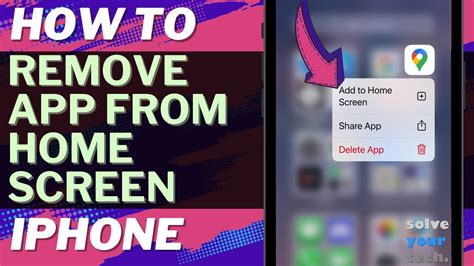 how can i remove app from home screen