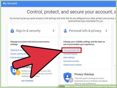 how can i remove my personal info from google
