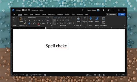 how can we use spell check in ms word