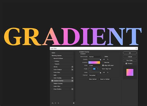 how can you apply a gradient to text in photoshop