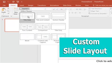 how can you create a custom slide layout in powerpoint