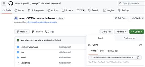 how can you get the url of a github repository