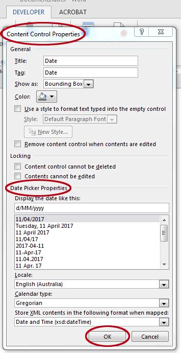how change date format in word
