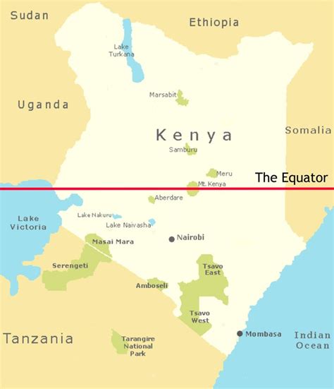 how close is kenya to the equator