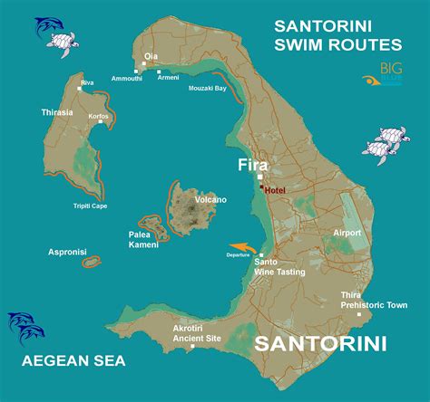 how deep is santorini bay