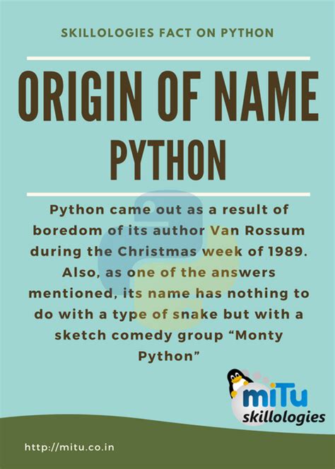how did python get its name