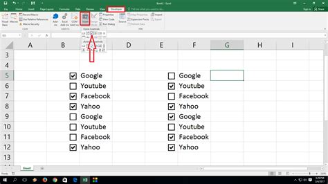 how do i add a check box in excel