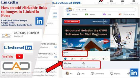 how do i add a clickable link to a linkedin post