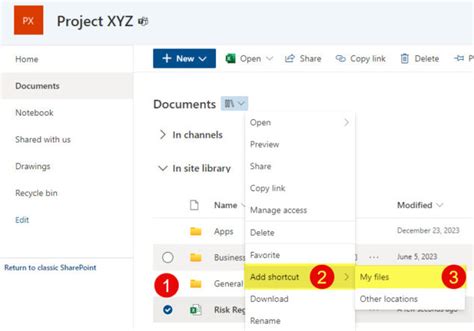 how do i add a shortcut to a sharepoint folder in teams