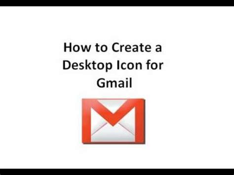 how do i add gmail icon to my desktop