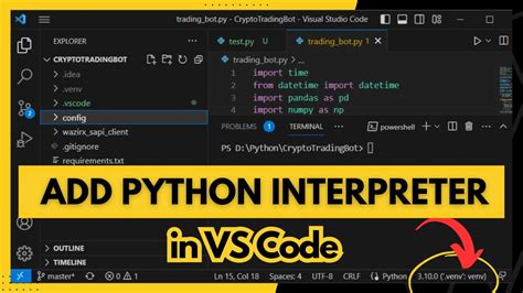 how do i add python interpreter to visual studio code