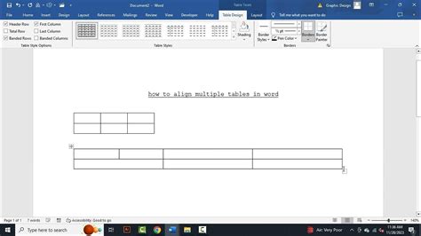 how do i align multiple lines in word