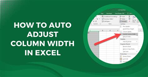 how do i automatically adjust cell size in excel