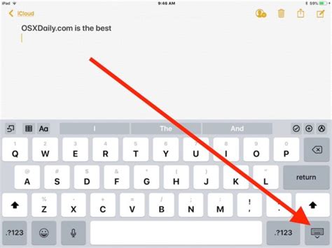 how do i bring up the keyboard in excel for ipad
