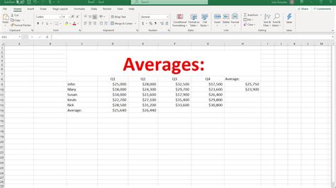 how do i calculate average in excel chart
