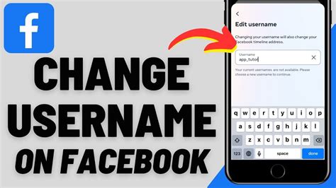 how do i change my username on facebook on iphone