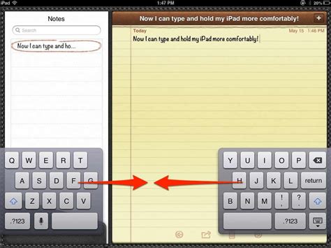 how do i change split keyboard on ipad
