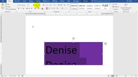 how do i change text box color in word