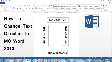 how do i change text direction in word