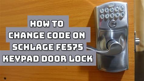 how do i change the code on a schlage deadbolt