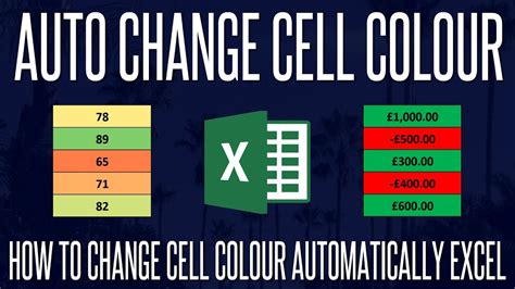 how do i change the color of a number in excel based on value
