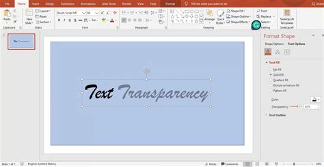 how do i change the opacity of a shape in powerpoint