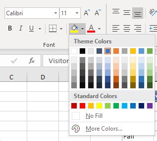 how do i change the theme colours in excel