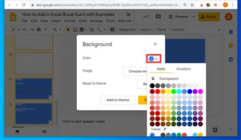 how do i change theme colors in.google slides