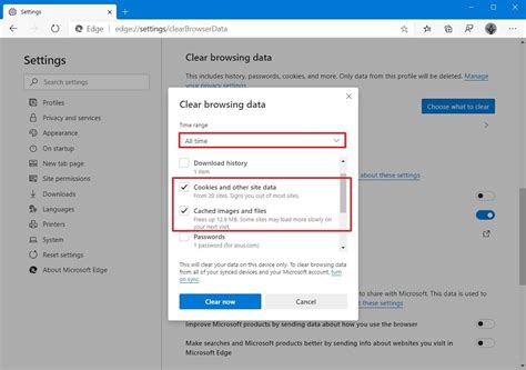 how do i clear browsing data in microsoft edge
