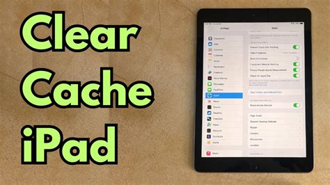how do i clear cache data on ipad