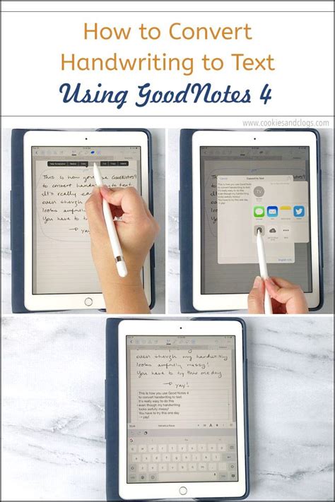 how do i convert handwriting to text on ipad notes automatically