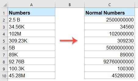how do i convert numbers to thousands in excel