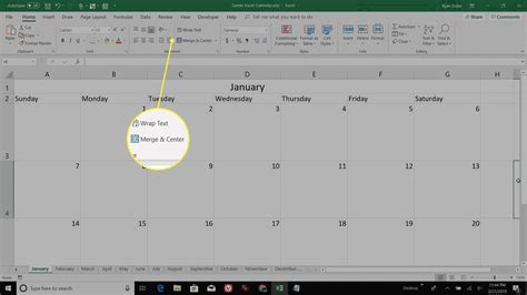 how do i create a calendar in excel