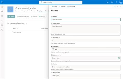 how do i create a data entry form in sharepoint