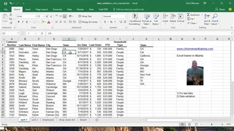 how do i create a data validation list in excel