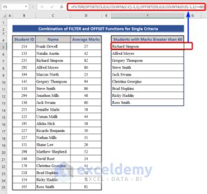 how do i create a dynamic list in excel based on criteria