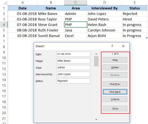 how do i create a fillable form in excel for data entry